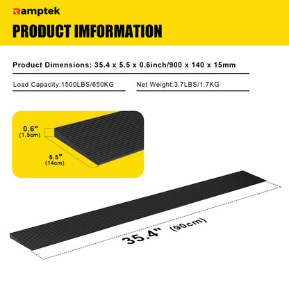 Schwellenrampen aus Gummi von 0,8 cm bis 4,5 cm hoch