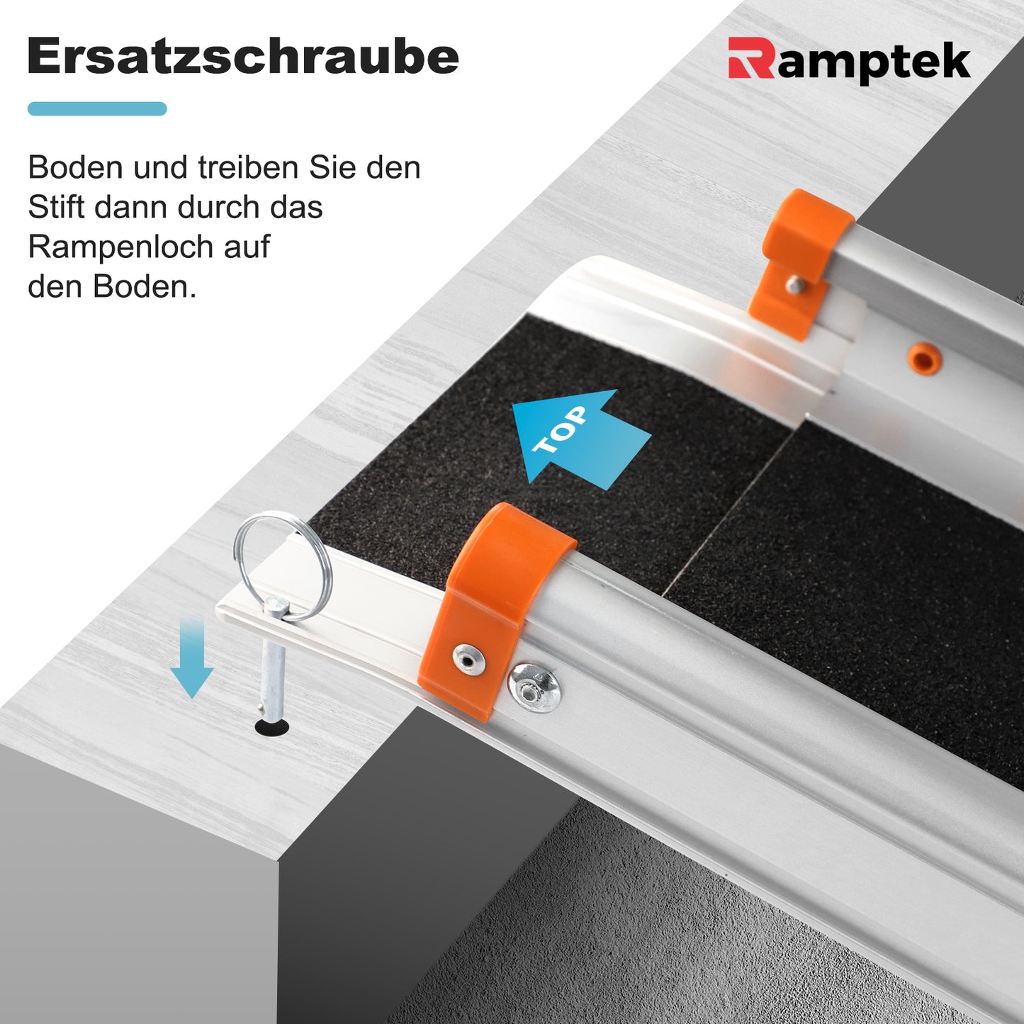 Tragbare Teleskop-Rollstuhlrampe mit rutschfester Oberfläche , 600 Pfund Tragkraft.