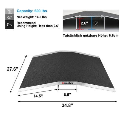 Brückenschwellenrampe bis 3,8 cm
