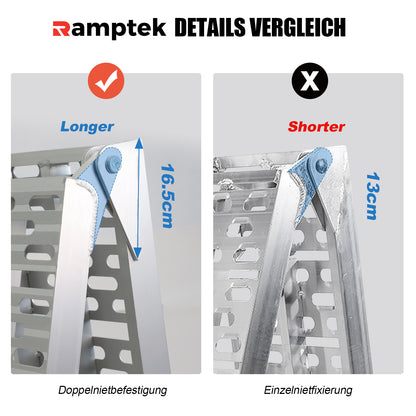 7,5 'Aluminium-Laderampe / ATV-Rampe / Motorradrampe / LKW-Laderampe, klappbar, 1-teilig, 750 lb Kapazität (AR07)